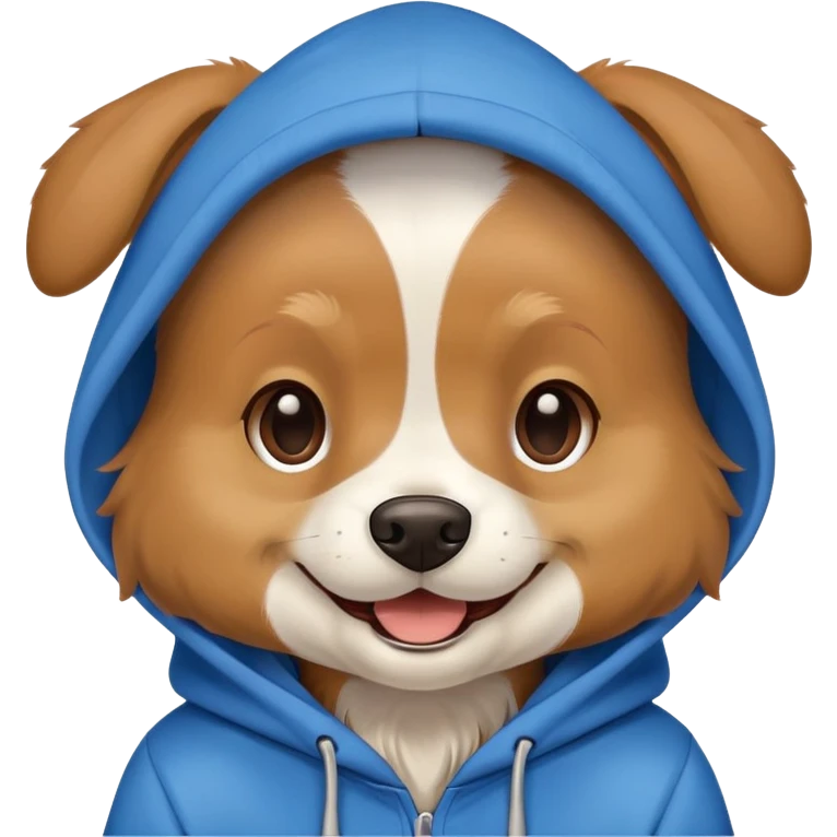 Dog wearing hoodie  emoji