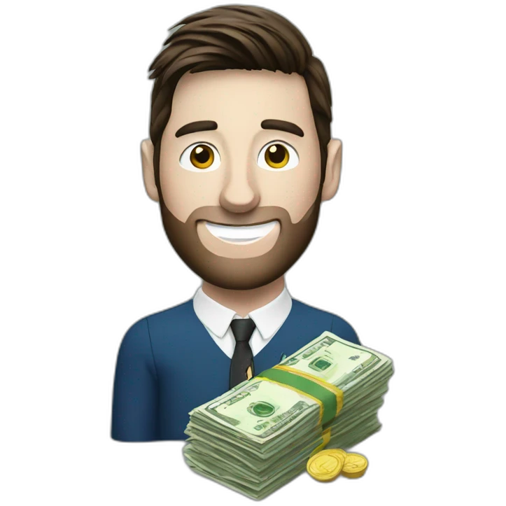 messi with money emoji