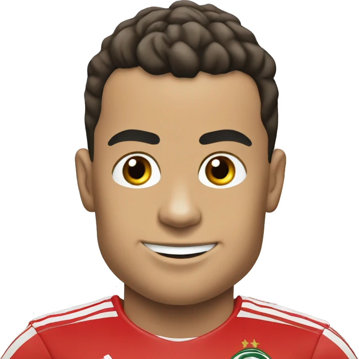 cristiano ronaldo with football design on t hort emoji