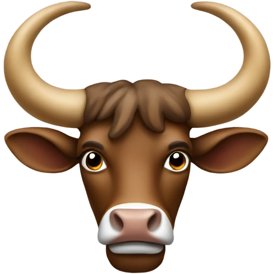 long horn bull as a student emoji