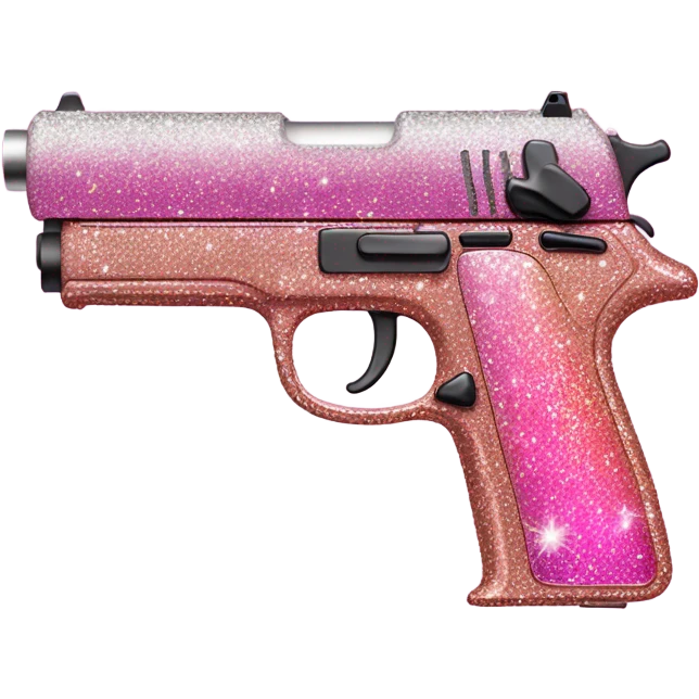 Pink ombre gun with glitter  emoji