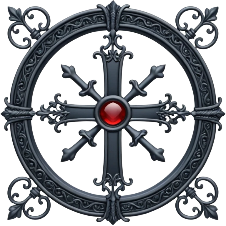 Dark Fantasy dark cross emoji