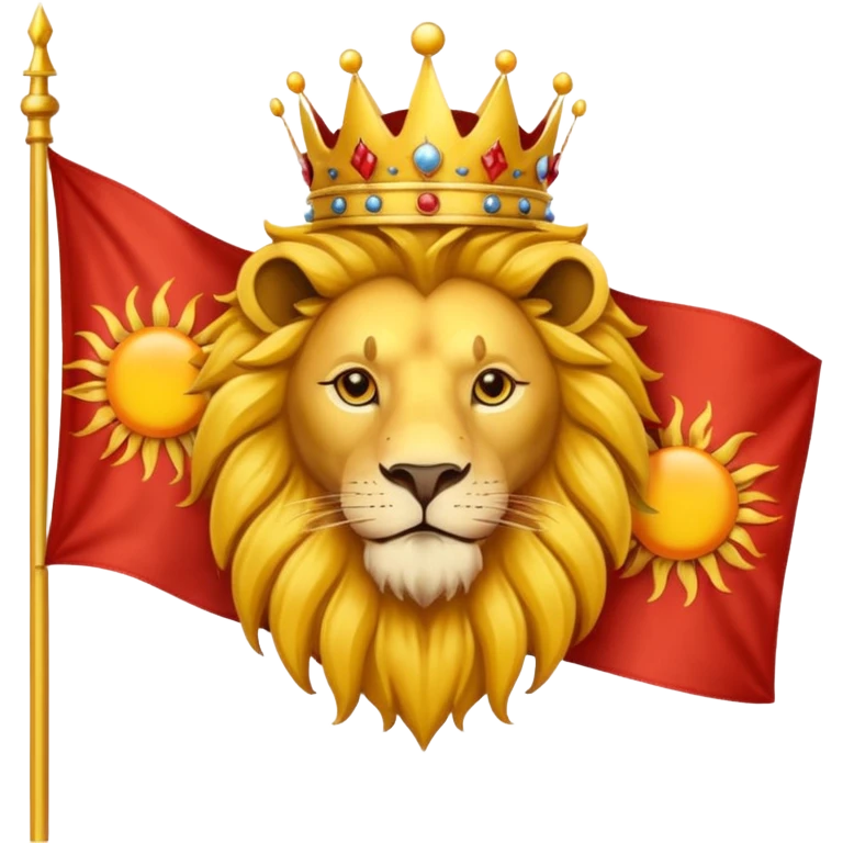 Please make me the lion and sun crowned flag. emoji
