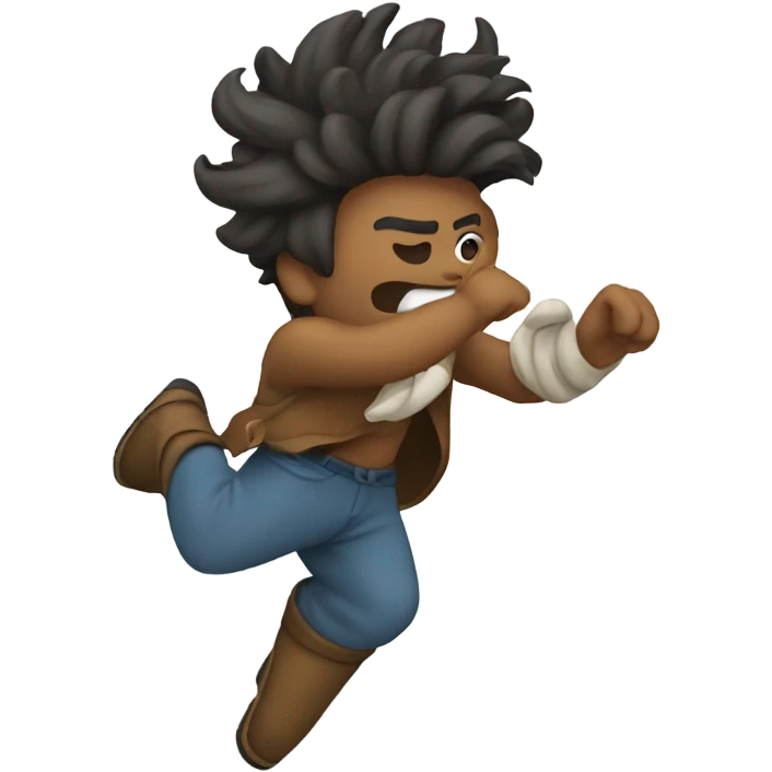kicking wind out emoji