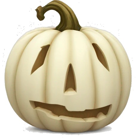 Ivory pumpkin no face emoji