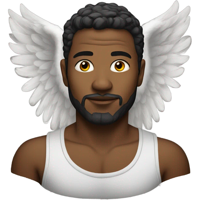 man with angel wings tattoo emoji