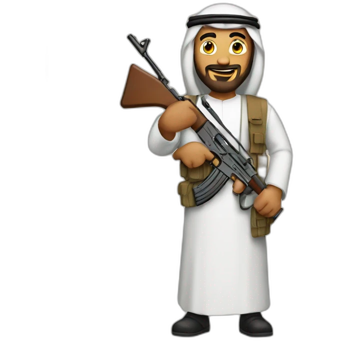 Arab holding an ak emoji