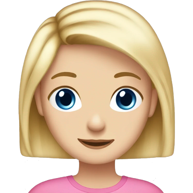Blonde hair, blue eyes girl Age 13 hair just reaching her shoulders Wearing a pink top  emoji