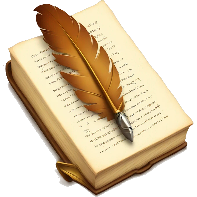 A book and quill emoji