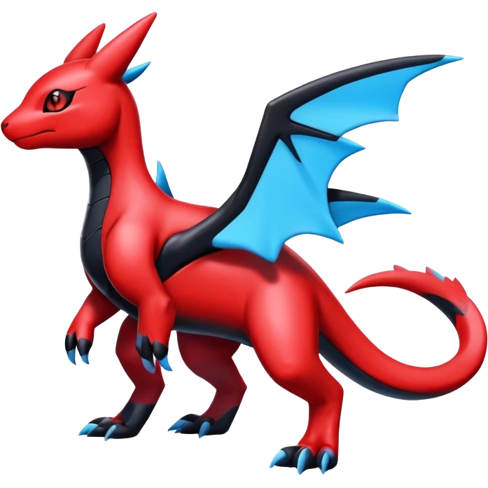 Cute Shiny Guilmon-Salandit-Umbreon-Fakémon-hybrid-creature (full body)  emoji
