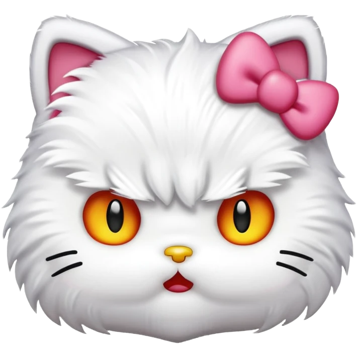 Angry hello kitty emoji