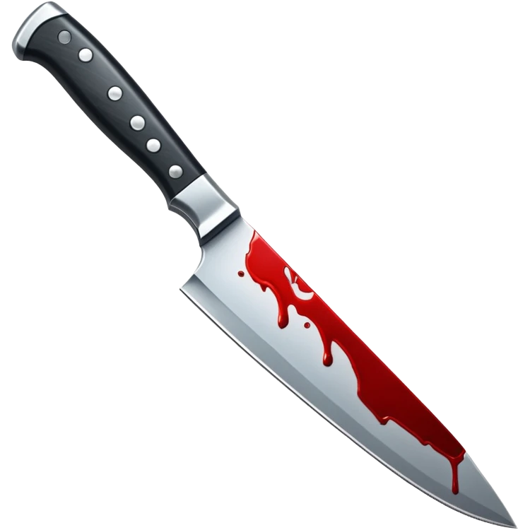 a knife with blood emoji