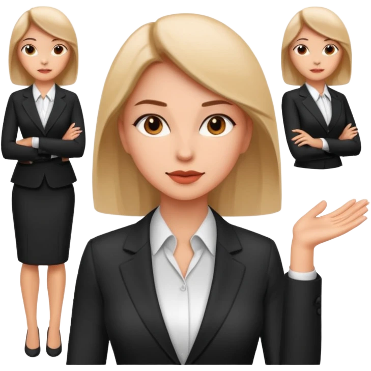 LAdy Boss, different pose emoji
