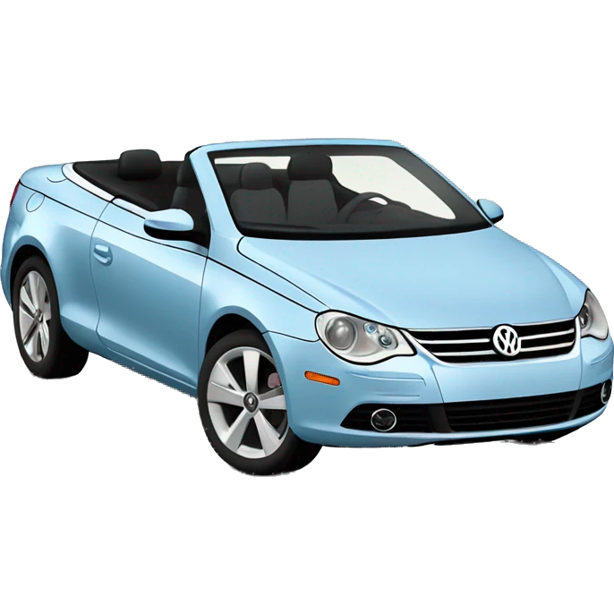 2008 light blue volkswagen eos convertible with cream interior emoji