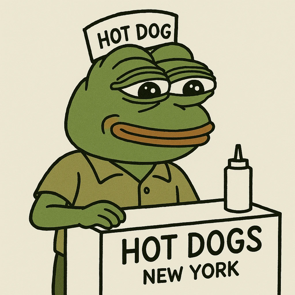 hotdog seller in New York with cart emoji