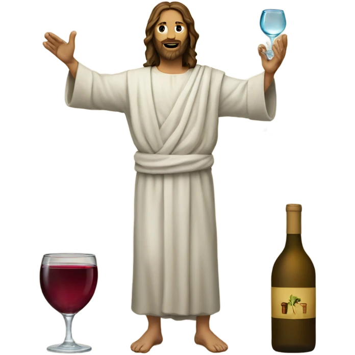Jesus turning water into wine  emoji