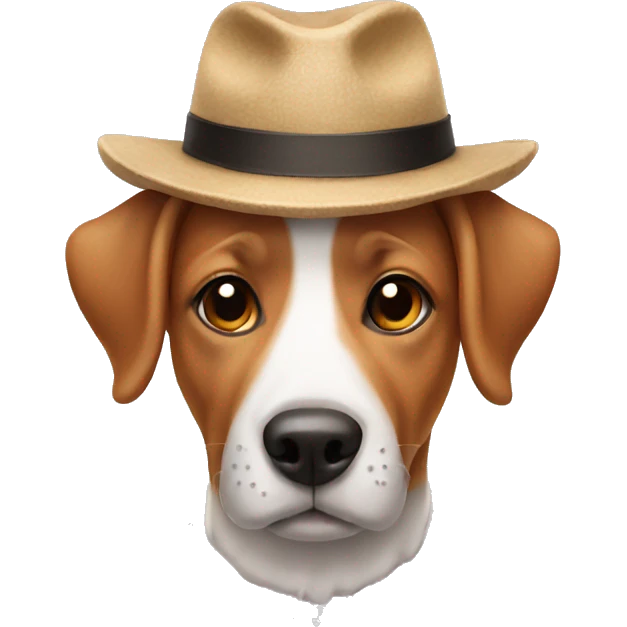 Dog with hat emoji