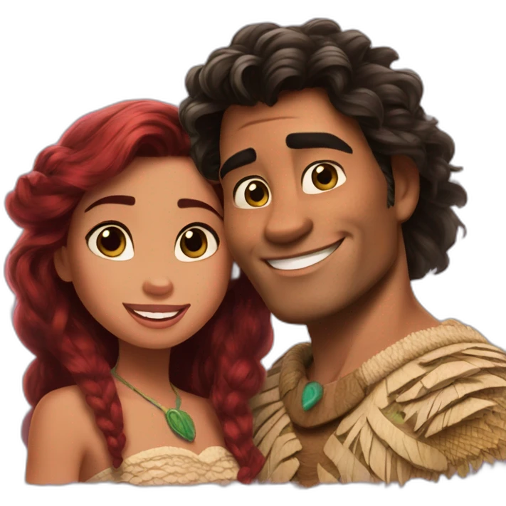 moana and ariel disney emoji