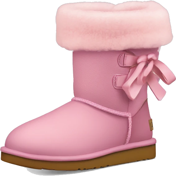 botas ugg con un lazo rosa emoji