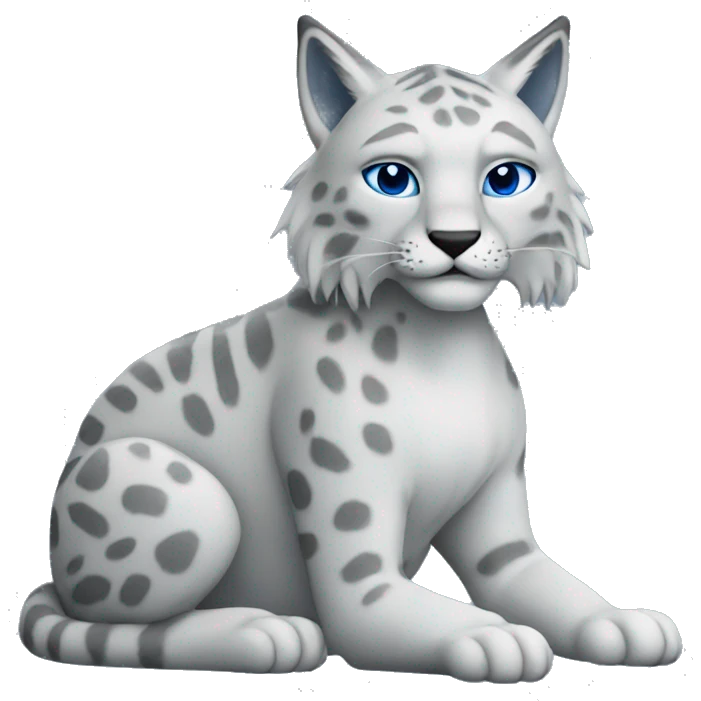 A blue lynx with a laptop emoji