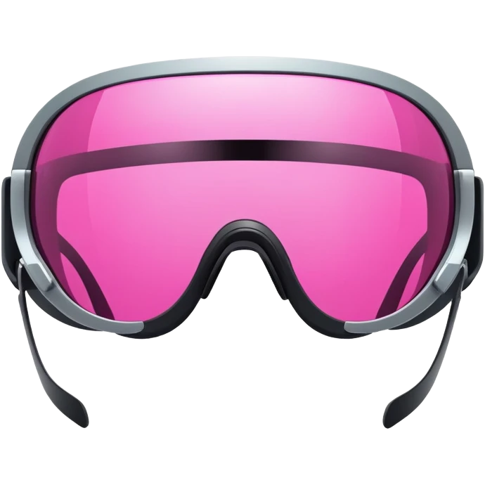 heavy duty pink visor sunglasses, substantial thickness, bold futuristic design emoji