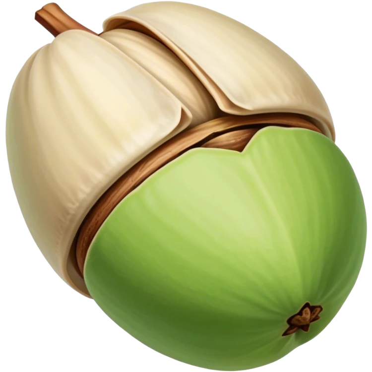 one realistic pistachio seed emoji