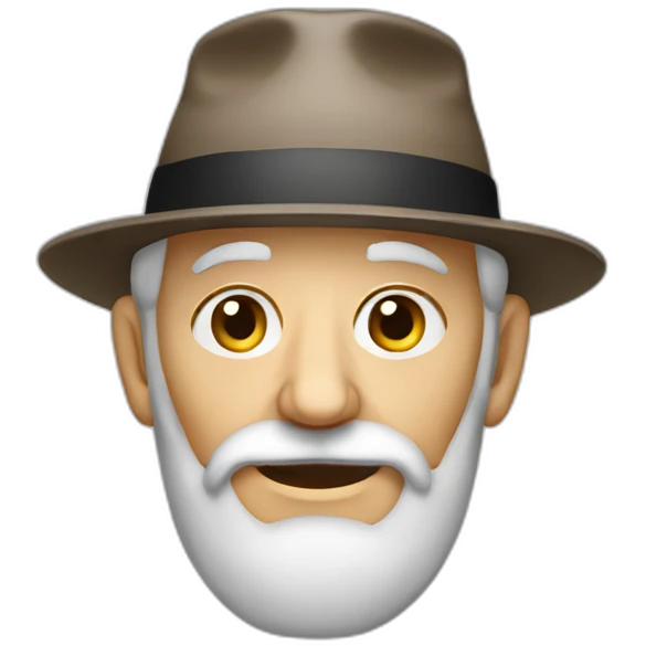 old jew with jewish cap emoji