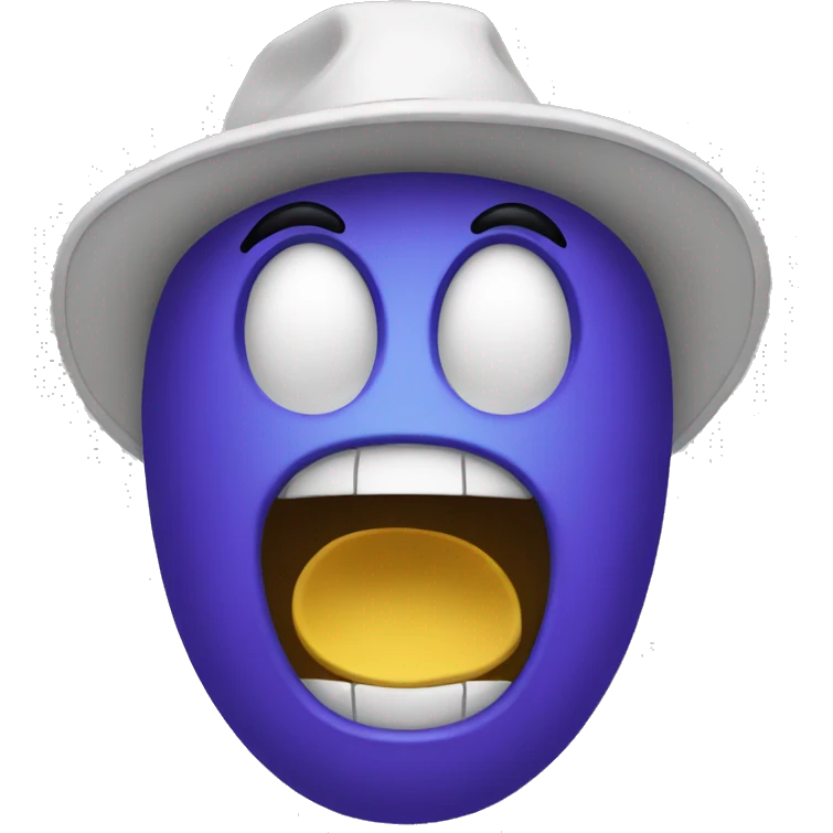 Ici scream with a hat  emoji