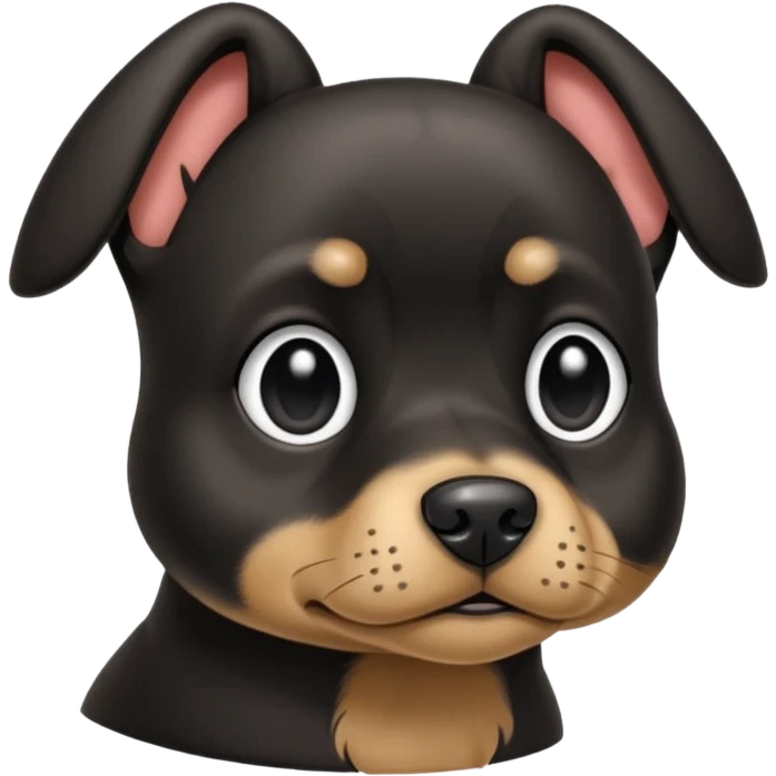Black petit brabançon dog emoji