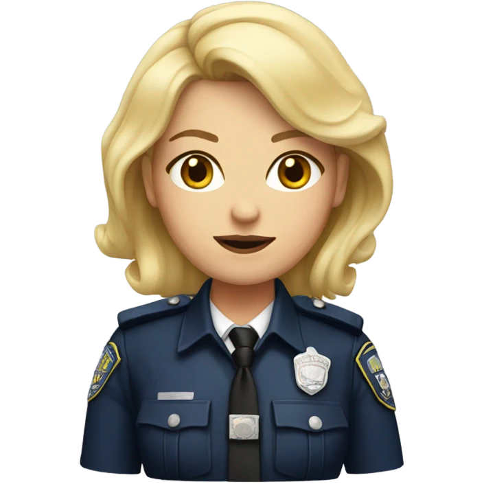 Blonde female in jewels police outfit emoji