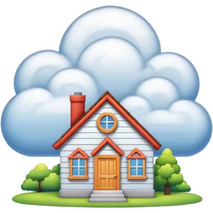 cloud made house emoji