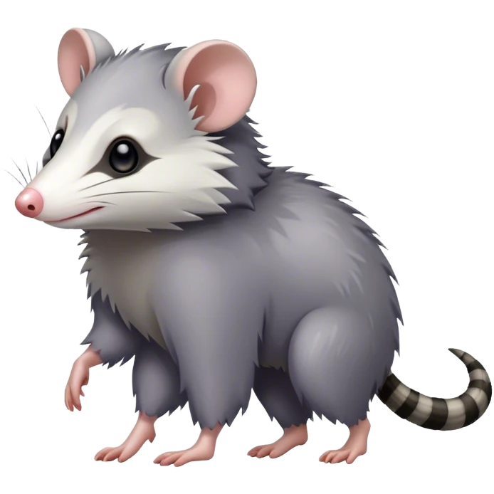 Opossum walking emoji