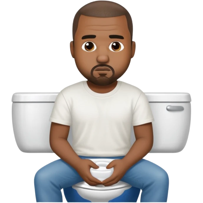 Kanye on toilet emoji