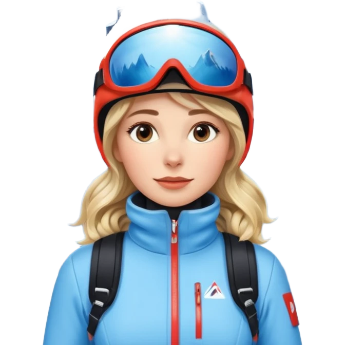 Woman Skiing , Background Matterhorn emoji