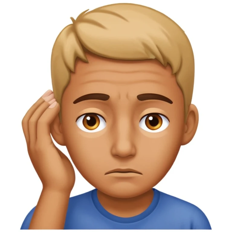 Saying sorry while holding ear emoji emoji