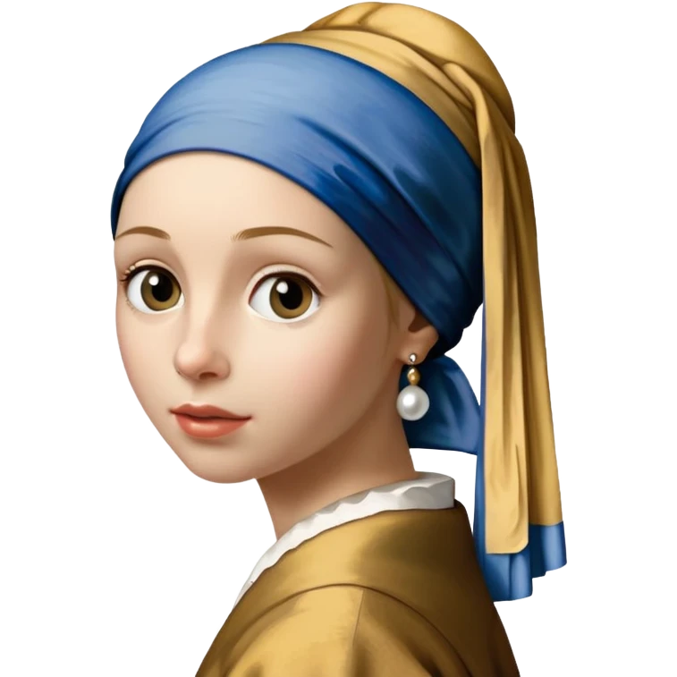 Johannes Vermeer, Girl with a Pearl Earring,  in frame emoji