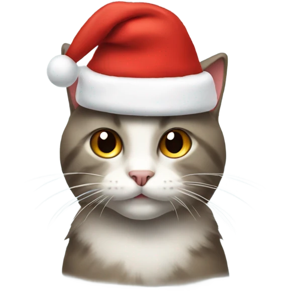 Cat with Santa hat emoji