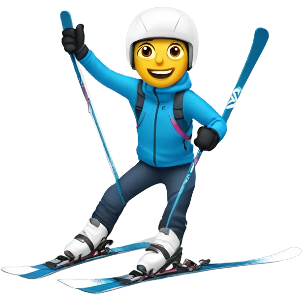 Two skiers  emoji