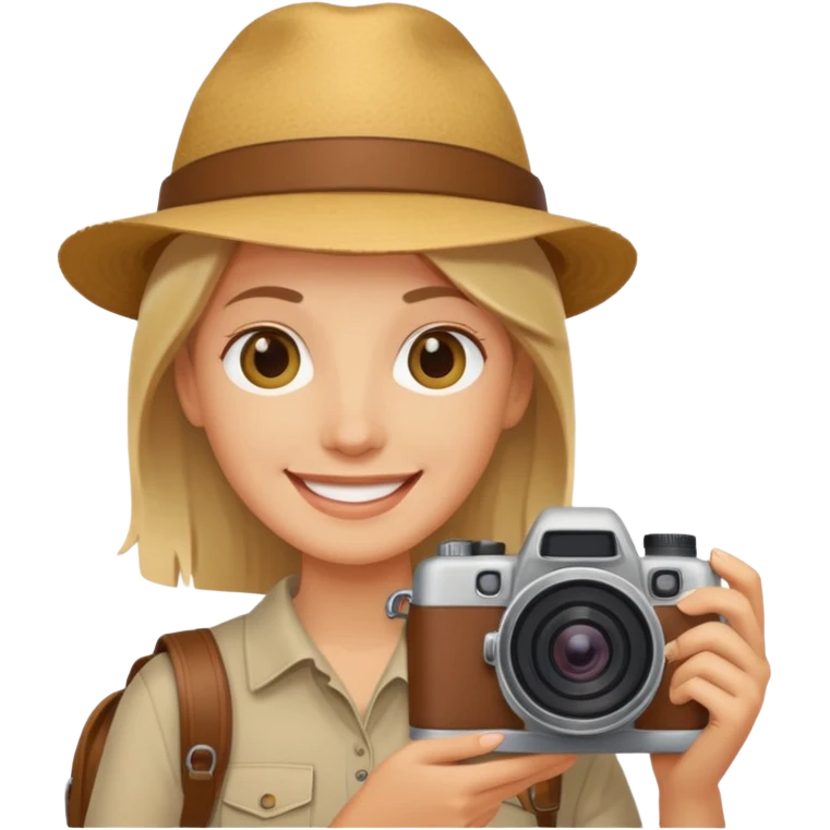 tourist with camera emoji