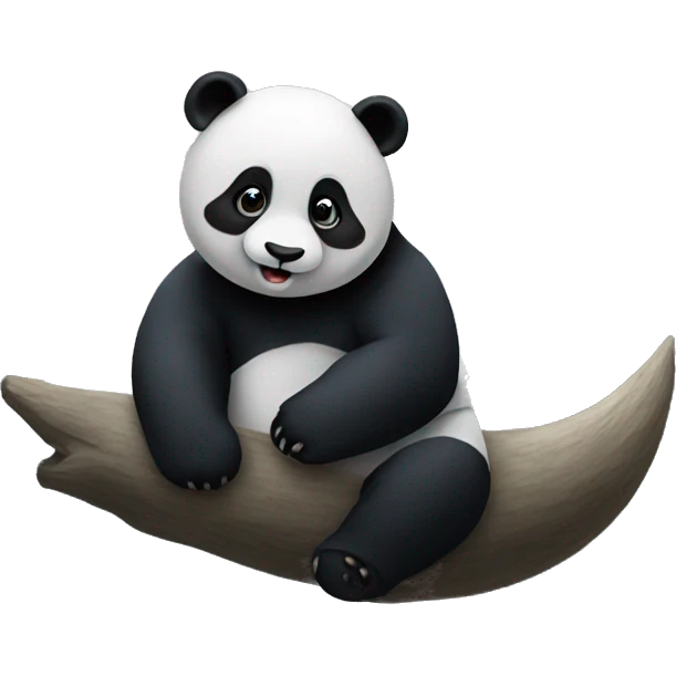 Panda in the moon  emoji