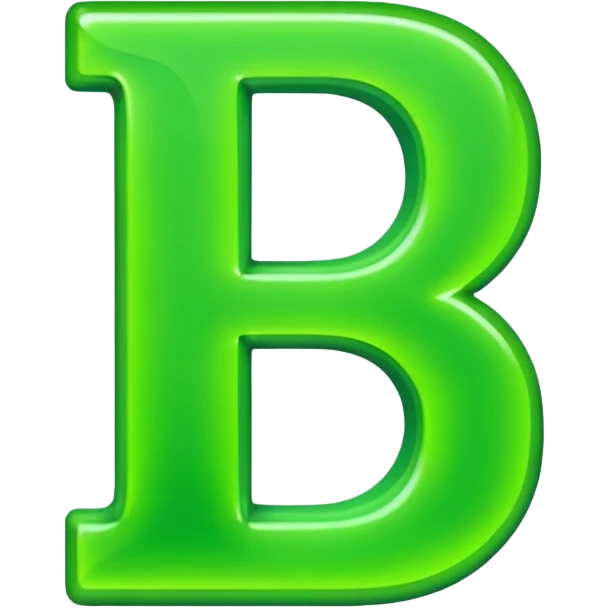 neon green letter D emoji