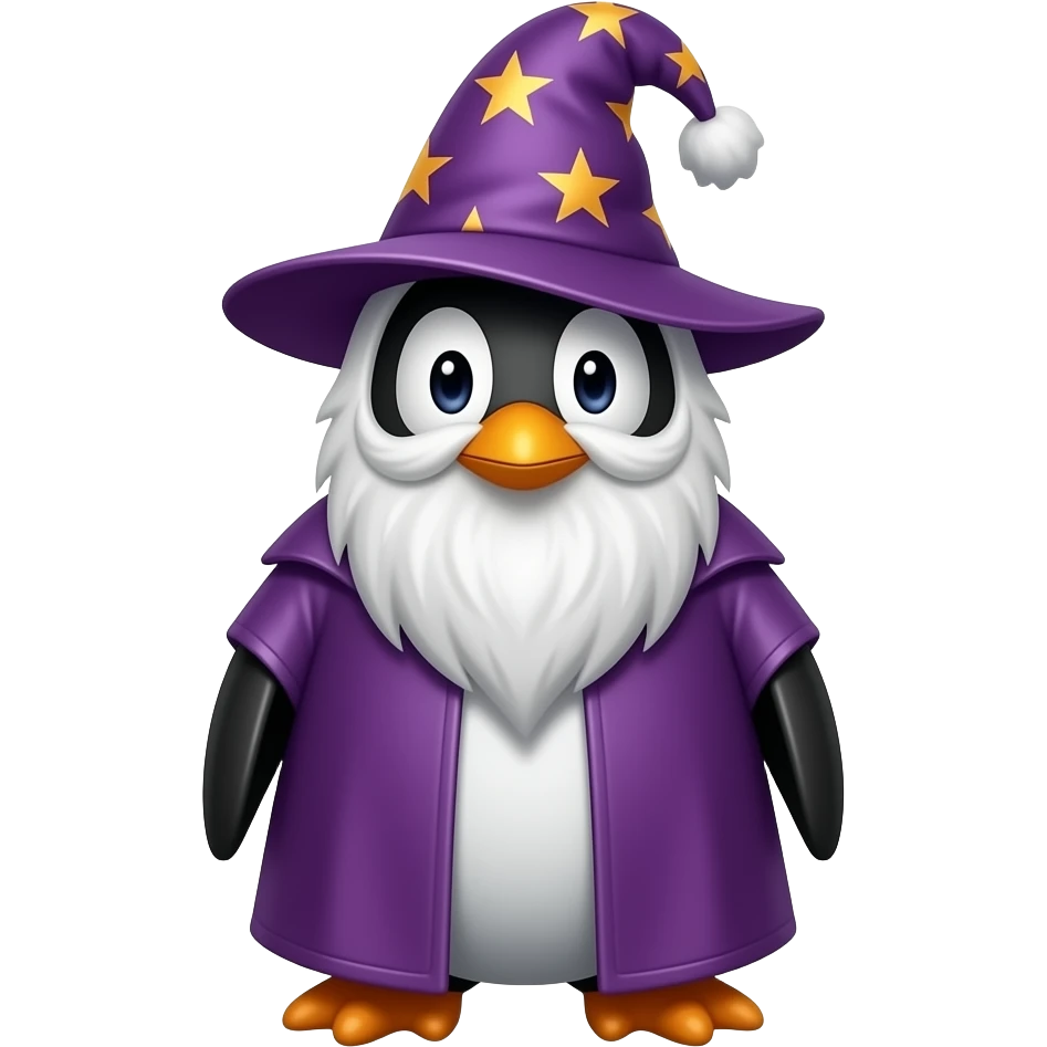 Penguin Wizard emoji