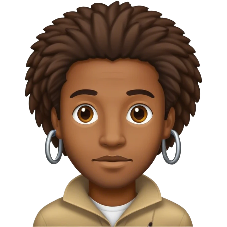 Homme noir locks emoji