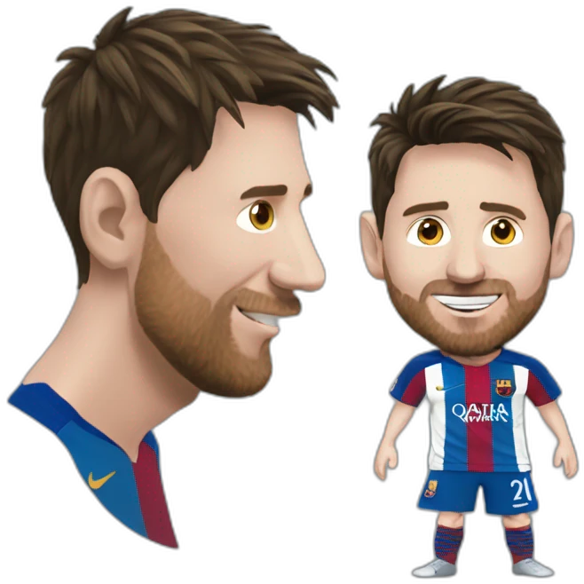 Messi qui fait pipi emoji