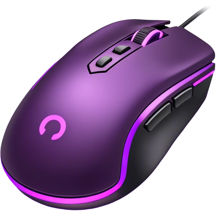 neon Purple gaming mouse emoji