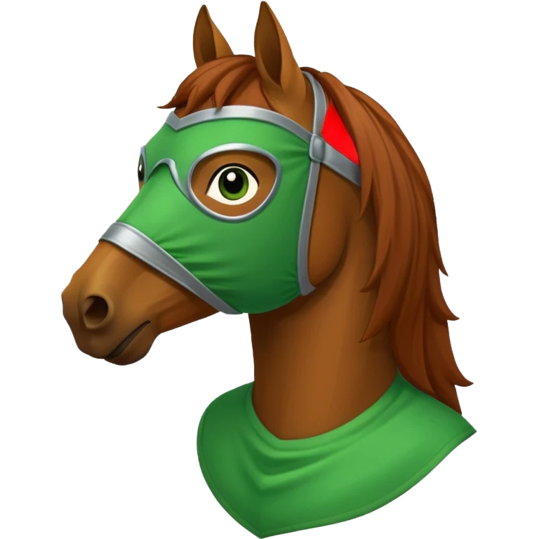horse with green mask and shirt emoji