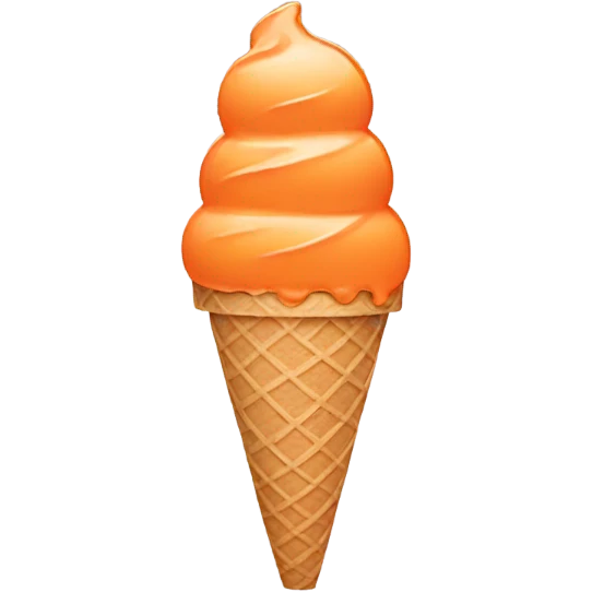 Ice cream oranje emoji