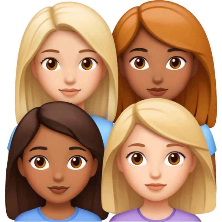 Three girl friends  emoji