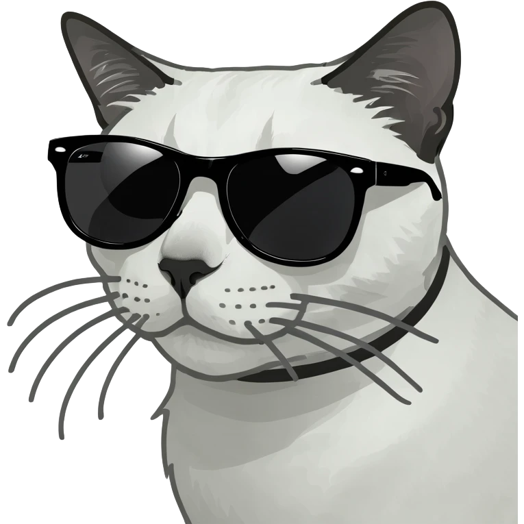 Cat with sunglasses emoji