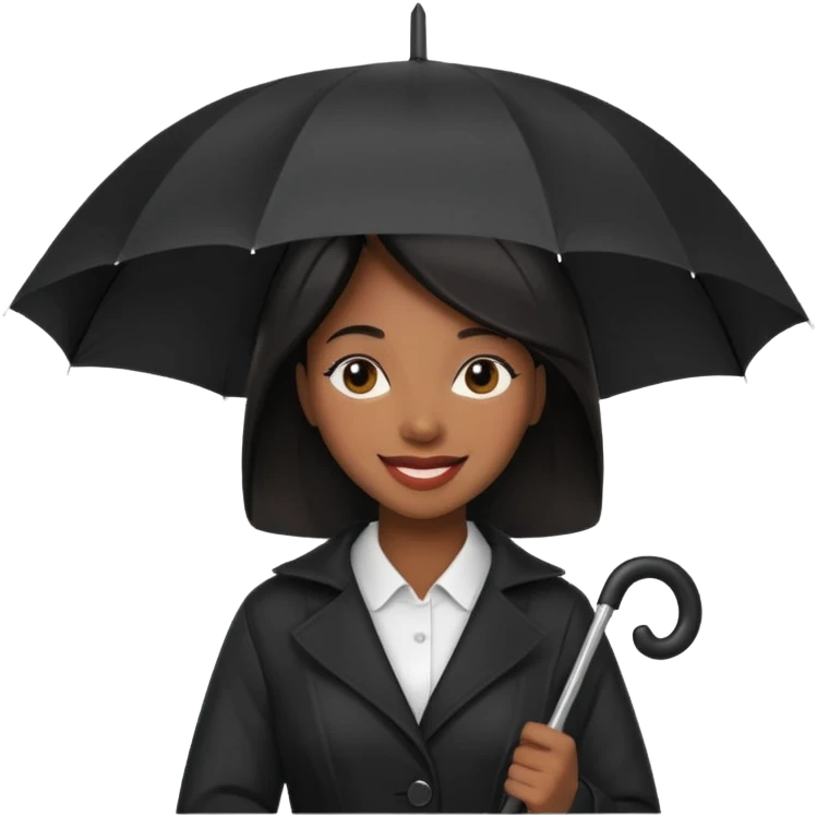 HOLDİNG UMBRELLA BLACK WOMAN emoji